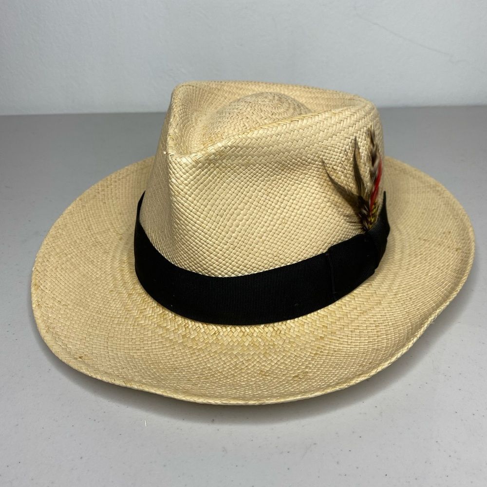 Capas Pioneer Authentic Panama hat Size Small Fedora Tropical Vacation Classic - Picture 3 of 13